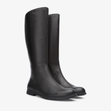 Camper Mil Long Boots Black - Womens Singapore ZKUAGB-953